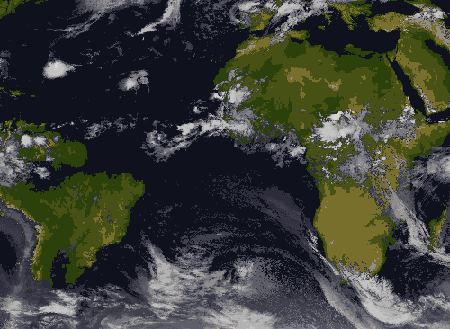 Wind Patterns in South Atlantic (Aug. 1992)