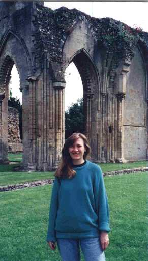 Suzanne at Glastonbury Abbey