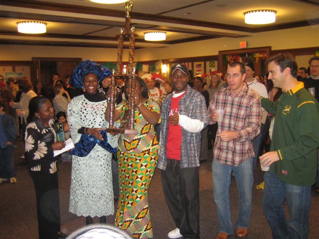 Caribbean and African representatives ecstatic on receiving the trophy for Best Regional Food