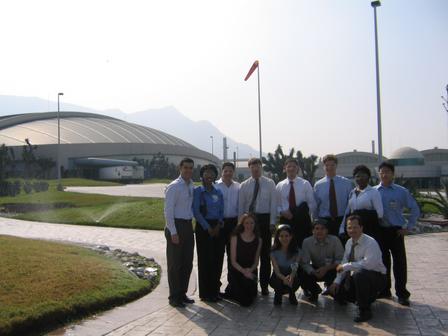 Rice IMC members in front of Nemak headquarters