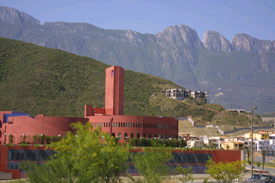 Contemporary EGADE Building with Monterrey's Famous Mountainscape in the Background