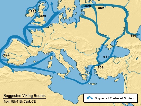 viking invasion map