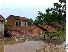 Flooded house