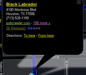 Black Labrador Restaurant Location