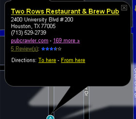 Two Rows Restaurant Location