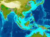 Continental shelf in Indian Ocean & South China Sea