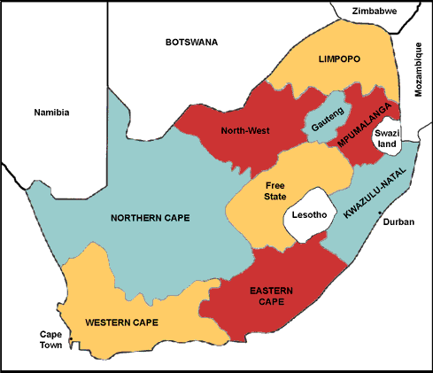 Map of SA